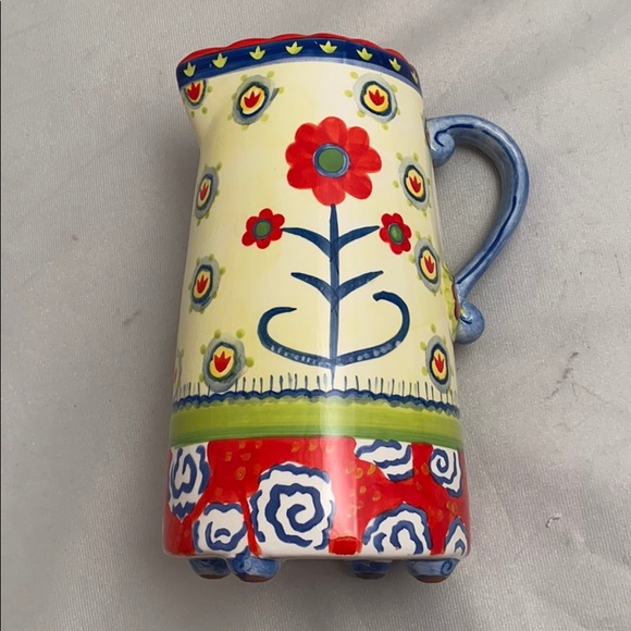 Kimberly Hodges Cupcakes and Cartwheels multicolor pitcher - Picture 1 of 9